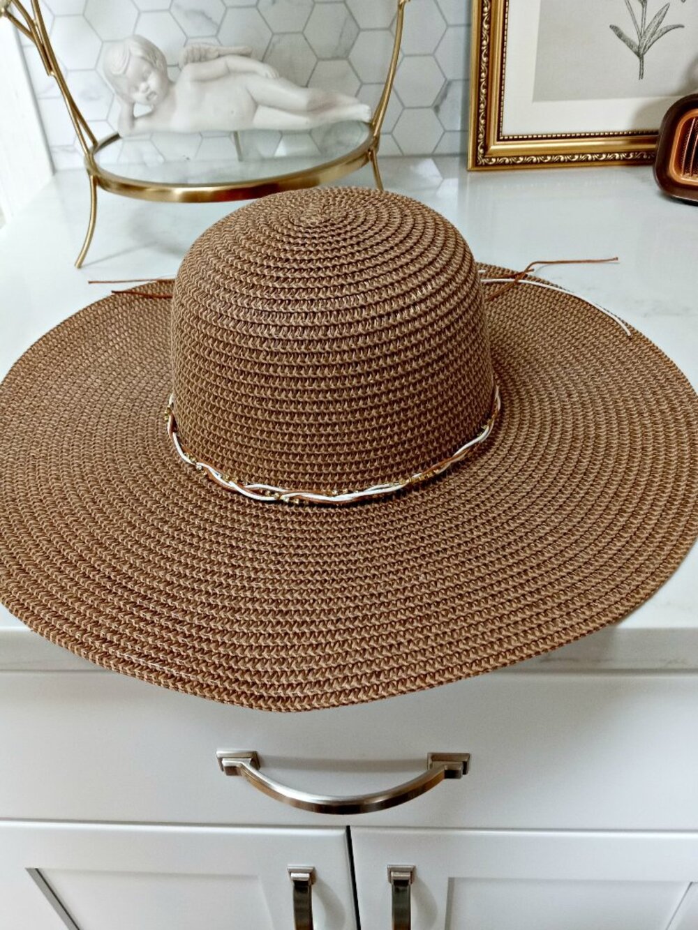 NEW! BOHO SUN WINERY VACAY HAT Crystal EMBELLISHED
